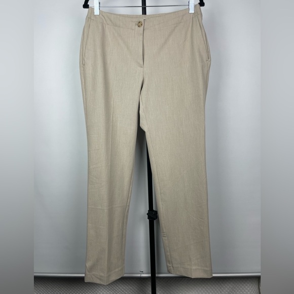 J. Jill Tan Straight Leg Career Slack Stretch Pants - Picture 1 of 7